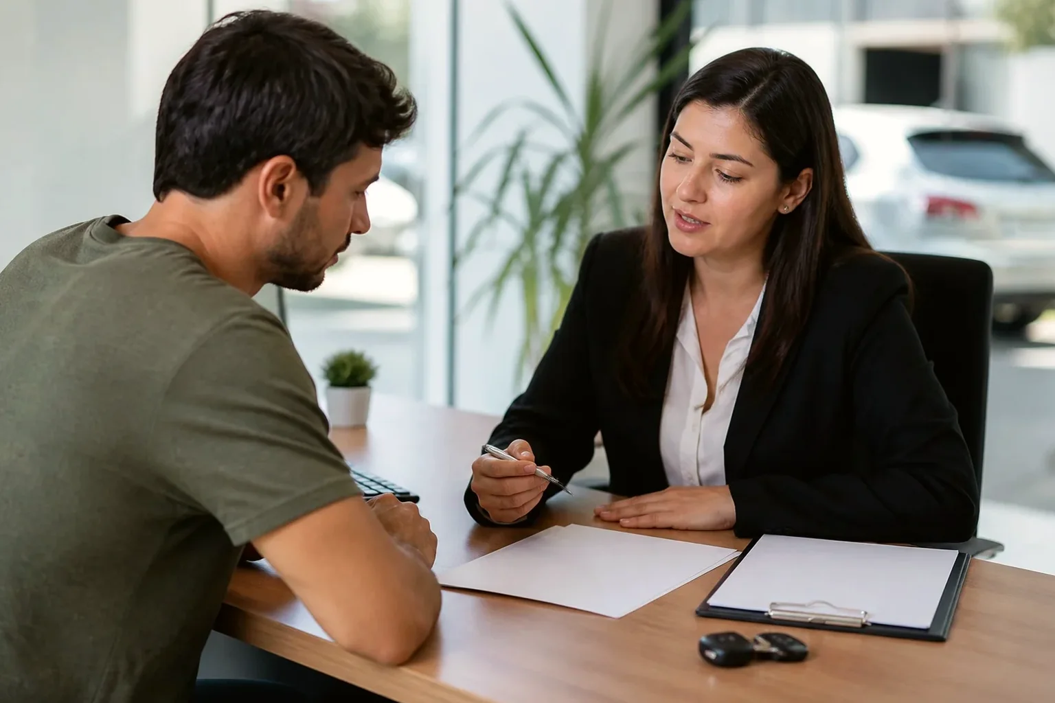 Profissional analisando documentos para recurso de multa.